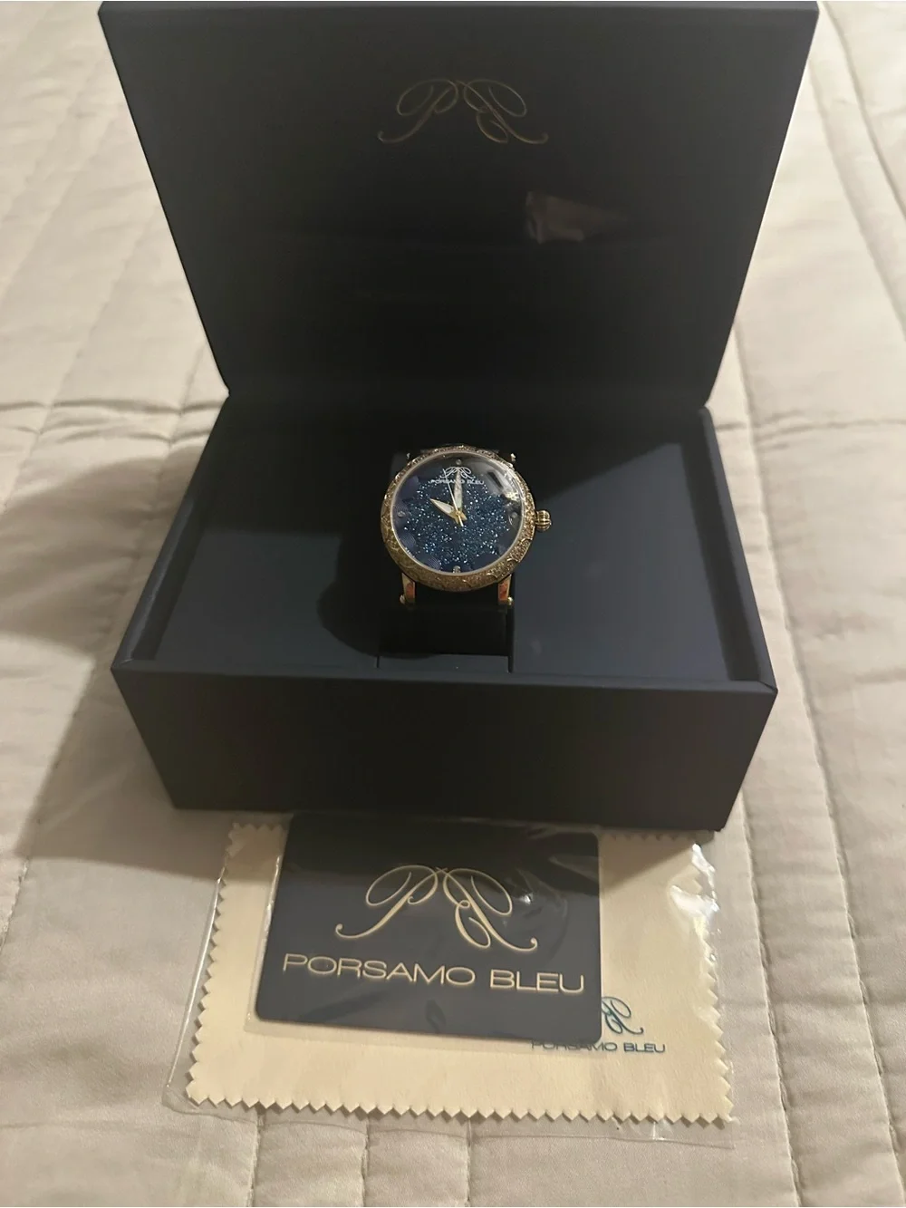 PORSAMO BLEU Genevieve Topaz & Crystal Watch, 38mm